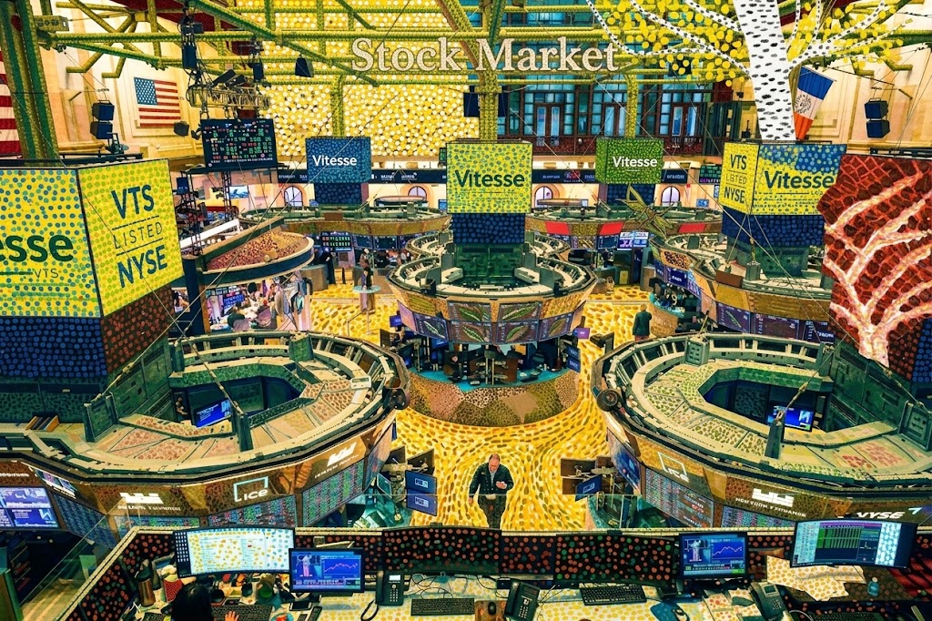 Stock market trading floor